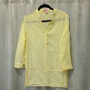 Lilly Pulitzer Yellow and White Striped‎ Top